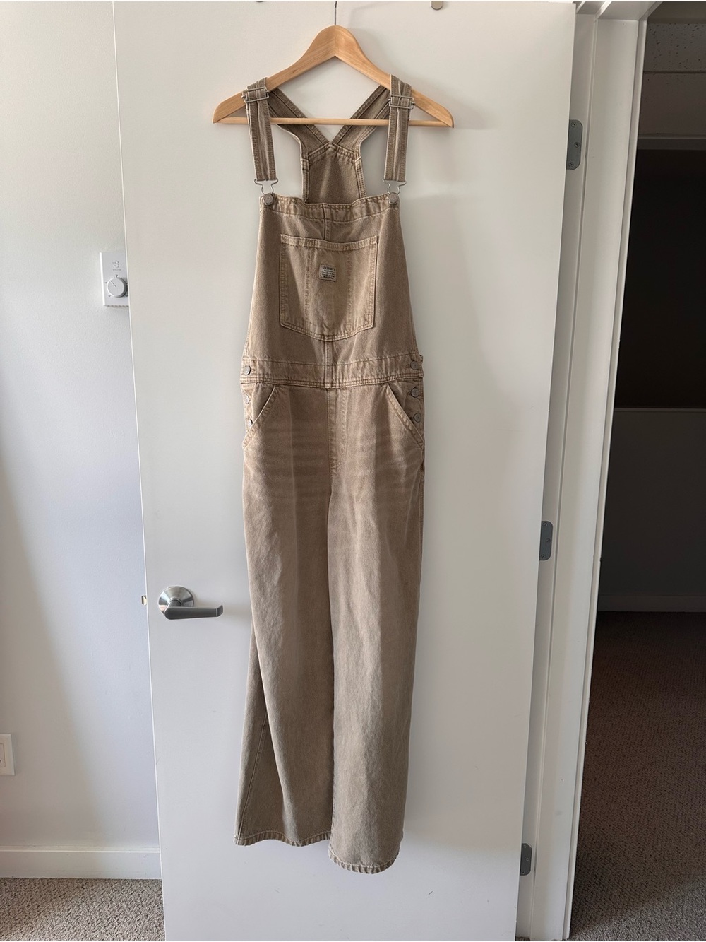 Levi's Tan Like New Denim Overalls for Women L